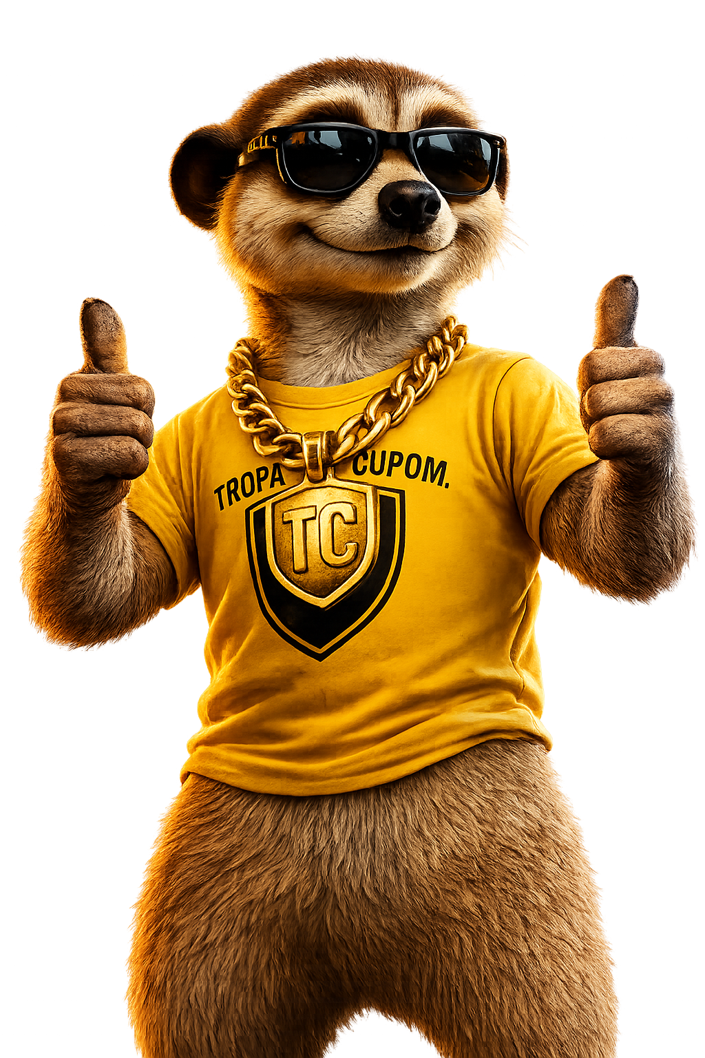 Mascote em destaque com a Tropa